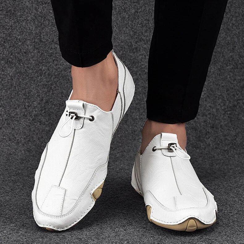 Mocassins homme légers, six coloris, du 38 au 47, blanc