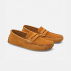 Mocassins de conduite homme à picots, aspect velouté, 9 coloris, marron