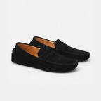 Mocassins de conduite homme à picots, aspect velouté, 9 coloris, noir