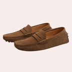 Mocassins homme à pompon, semelle à mémoire de forme, bleu marine