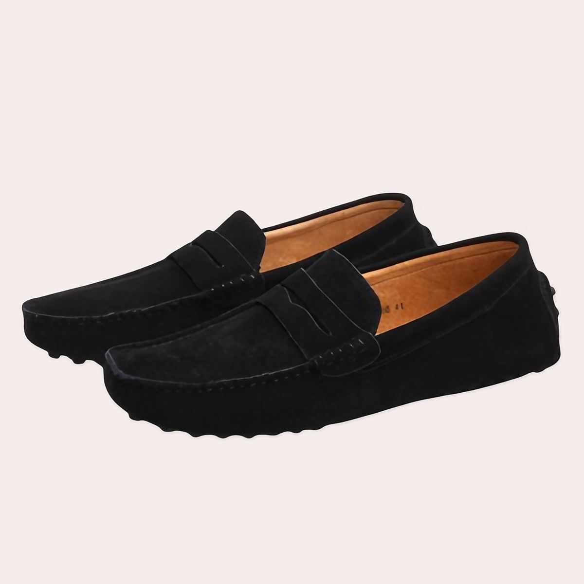 Mocassins homme à pompon, semelle à mémoire de forme, noir