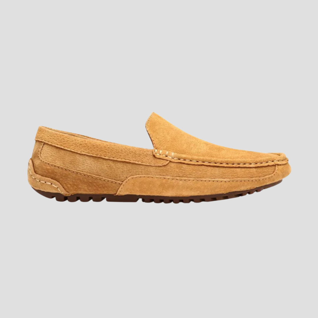 Mocassins homme semelle à picots, bout arrondi, trois coloris