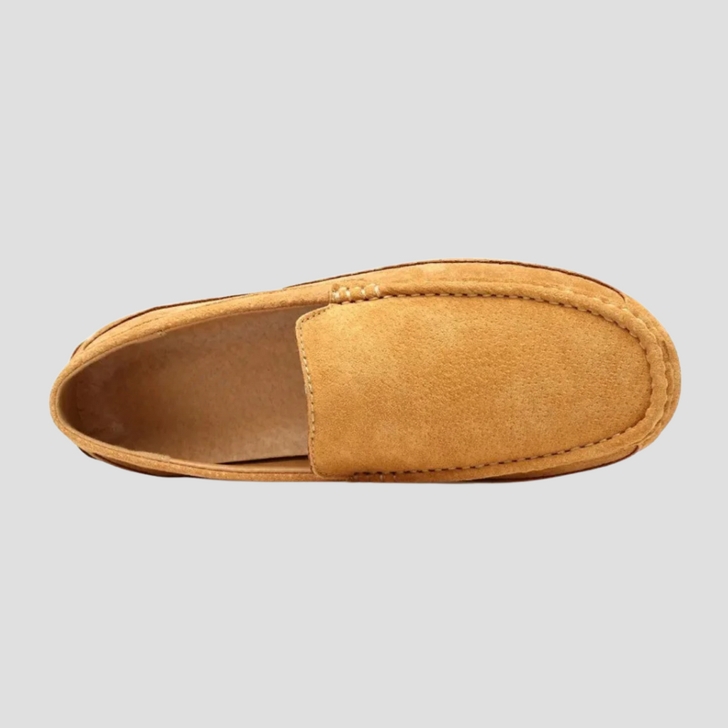 Mocassins homme semelle à picots, bout arrondi, trois coloris