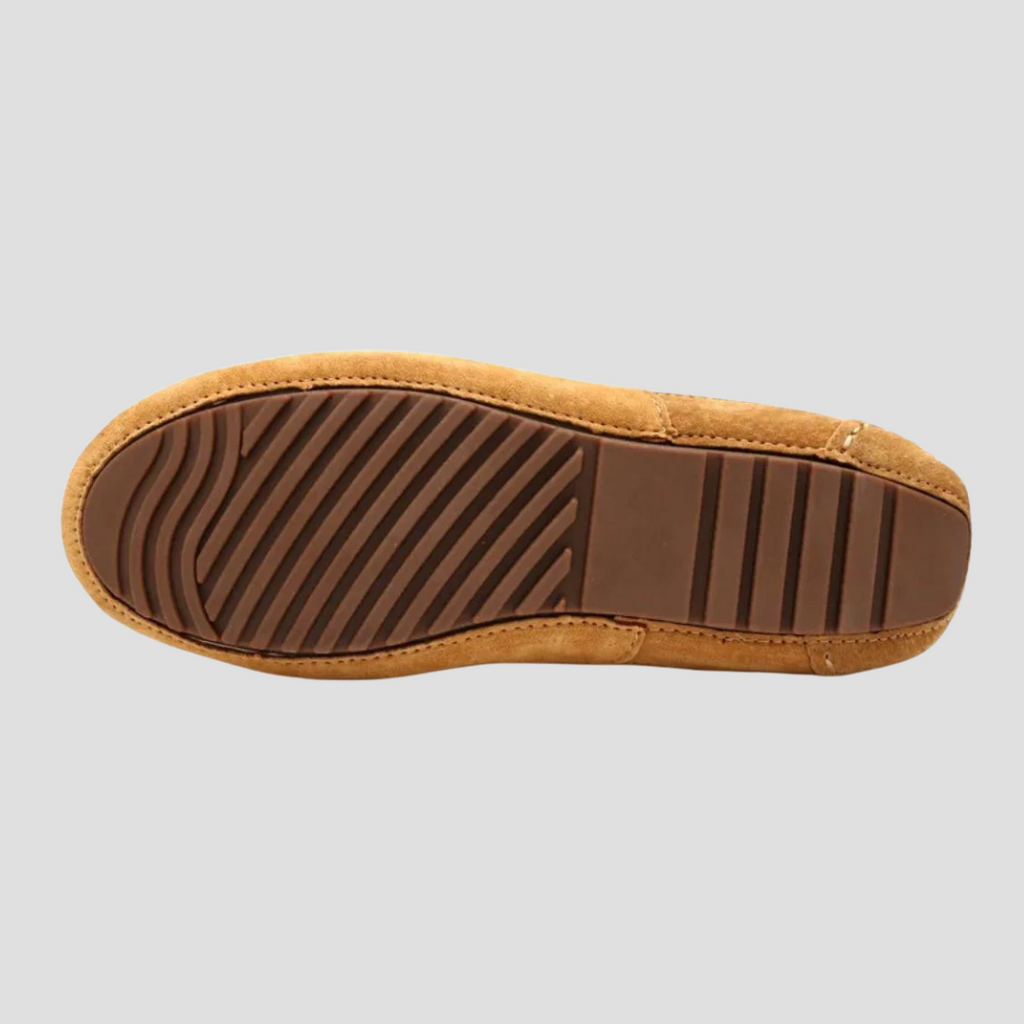 Mocassins homme semelle à picots, bout arrondi, trois coloris
