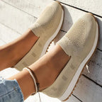 Mocassins femme légers, semelle antidérapante, du 36 au 43, abricot