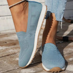 Mocassins femme légers, semelle antidérapante, du 36 au 43, bleu ciel