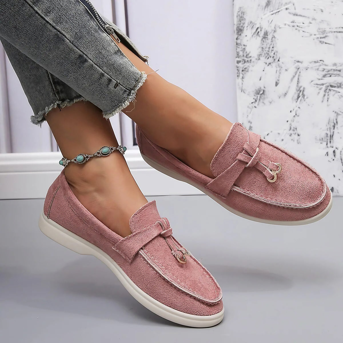 Mocassins femme classiques, huit coloris, du 36 au 43, orange