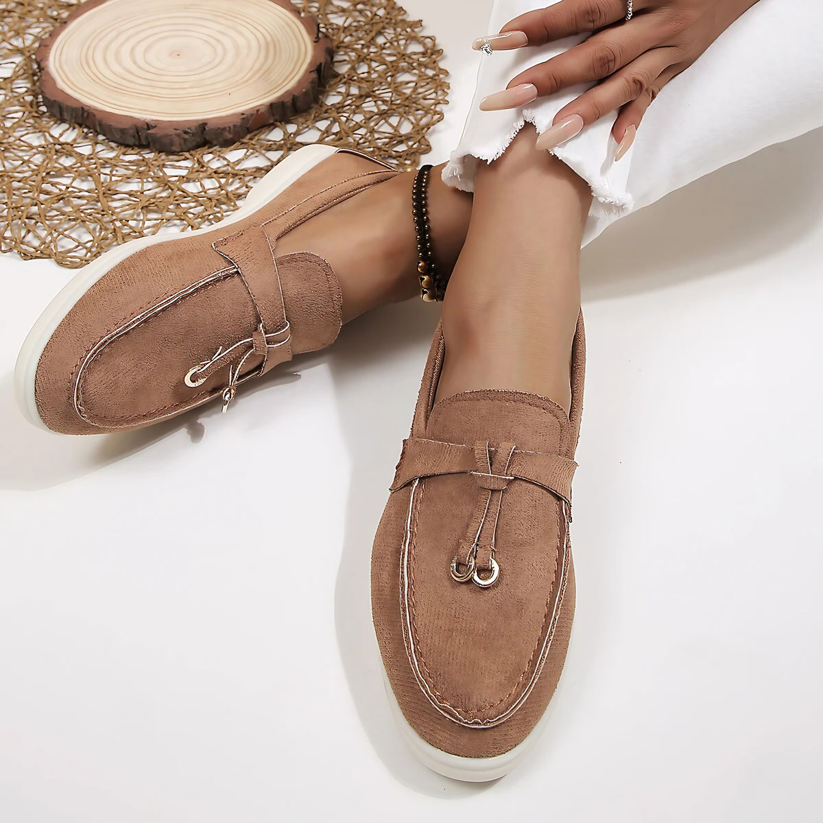 Mocassins femme classiques, huit coloris, du 36 au 43, marron