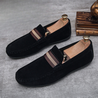 Mocassins homme à enfiler, semelle douce, cinq coloris, noir