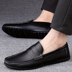 Mocassins habillés homme à enfiler, sans lacets, noir ou blanc