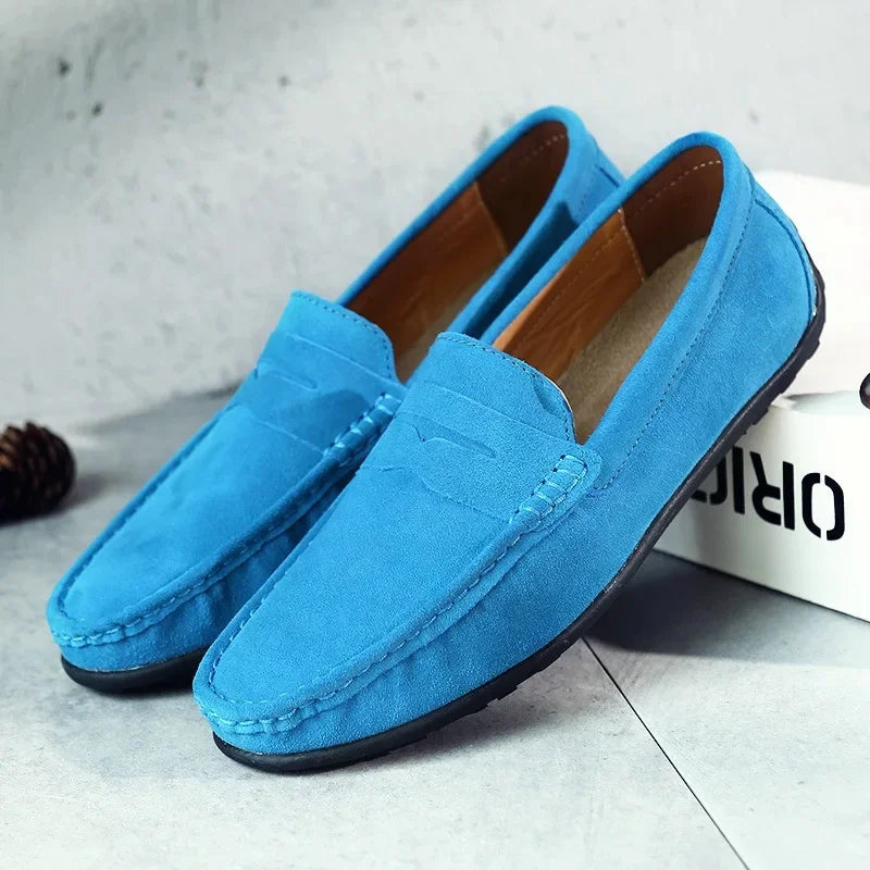 Mocassins homme colorés, semelle souple et légère