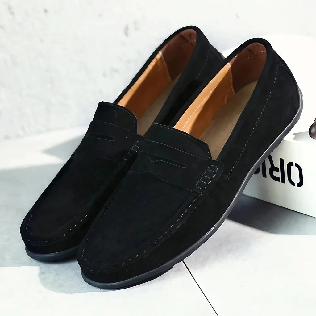 Mocassins homme colorés, semelle souple et légère, noir