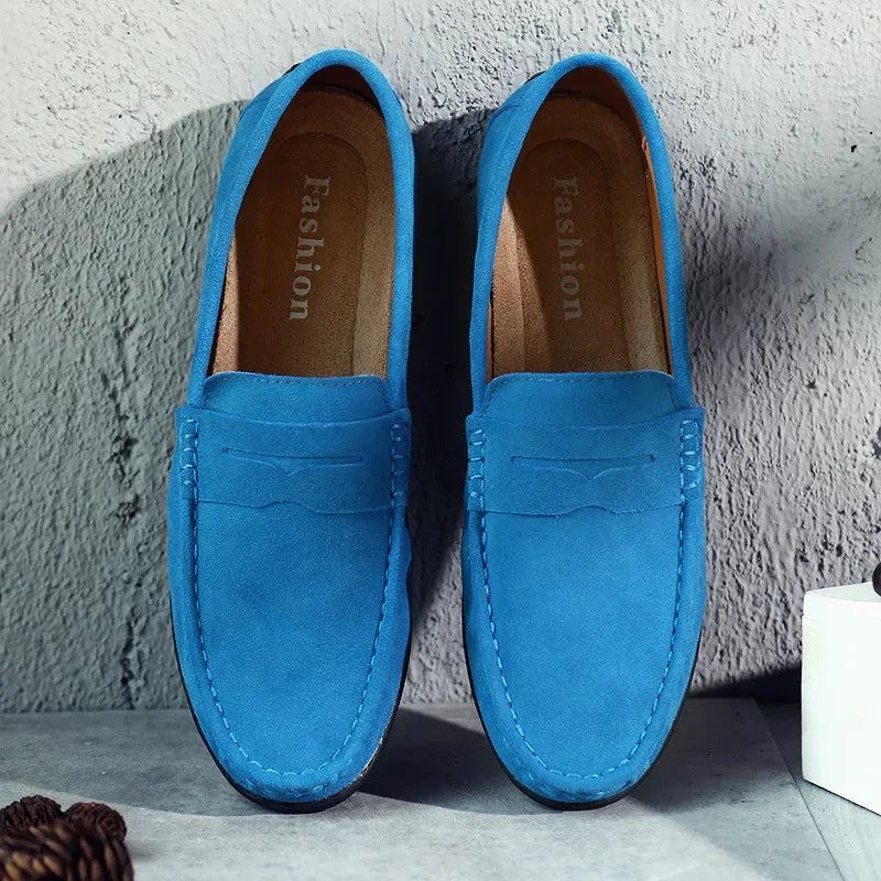 Mocassins homme colorés, semelle souple et légère