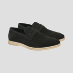Mocassins homme classiques à perforations, noir, beige ou kaki, noir
