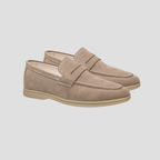 Mocassins homme classiques à perforations, noir, beige ou kaki, kaki