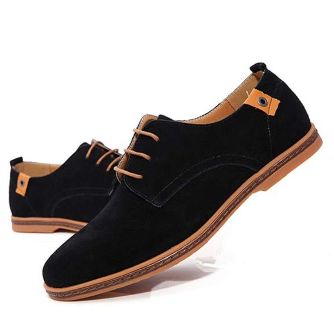 Mocassins homme à bout en amande, à enfiler, six coloris, noir