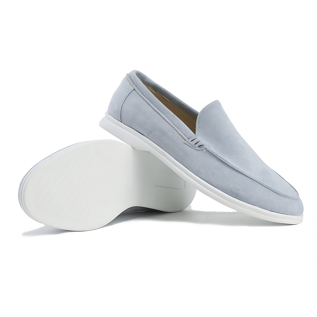 Mocassins homme légers, semelle intérieure rembourrée, neuf coloris, bleu clair