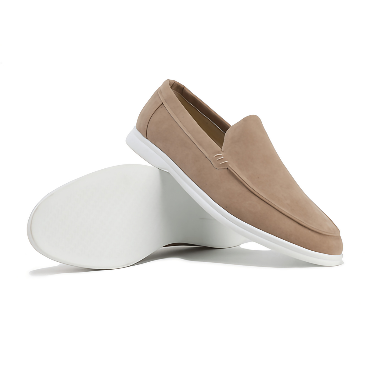 Mocassins homme légers, semelle intérieure rembourrée, neuf coloris, beige