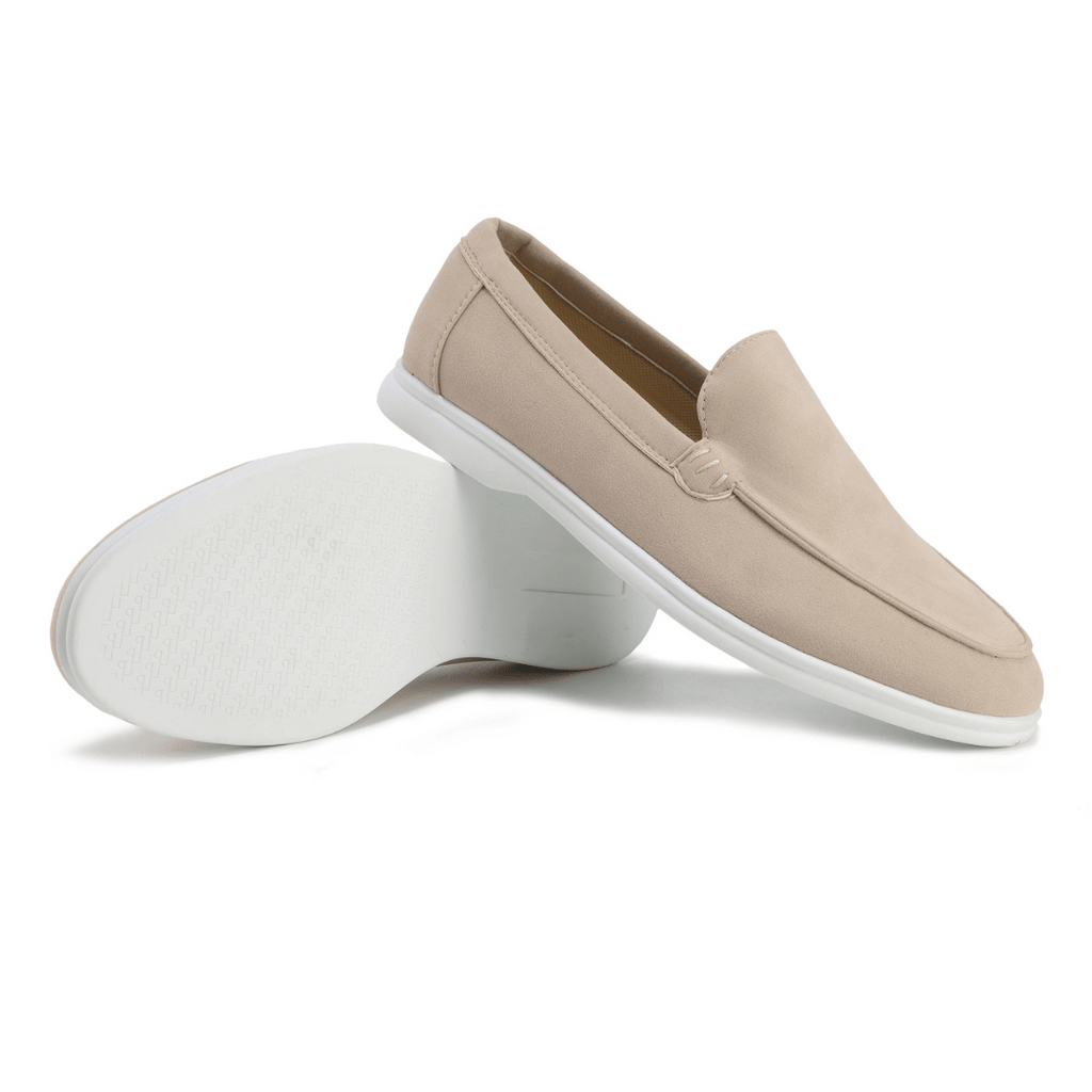 Mocassins homme légers, semelle intérieure rembourrée, neuf coloris, crème