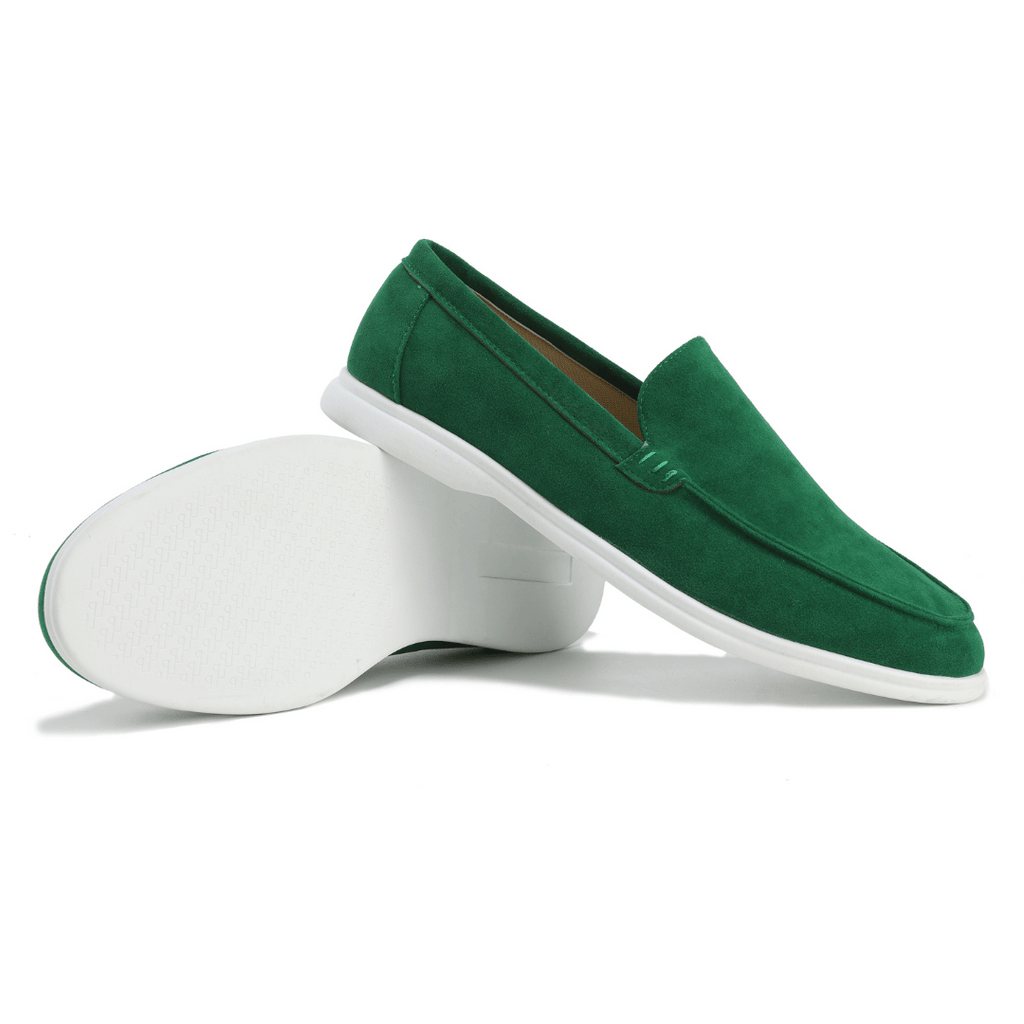 Mocassins homme légers, semelle intérieure rembourrée, neuf coloris, vert