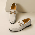 Mocassins homme semelle intérieure rembourrée, beige ou noir