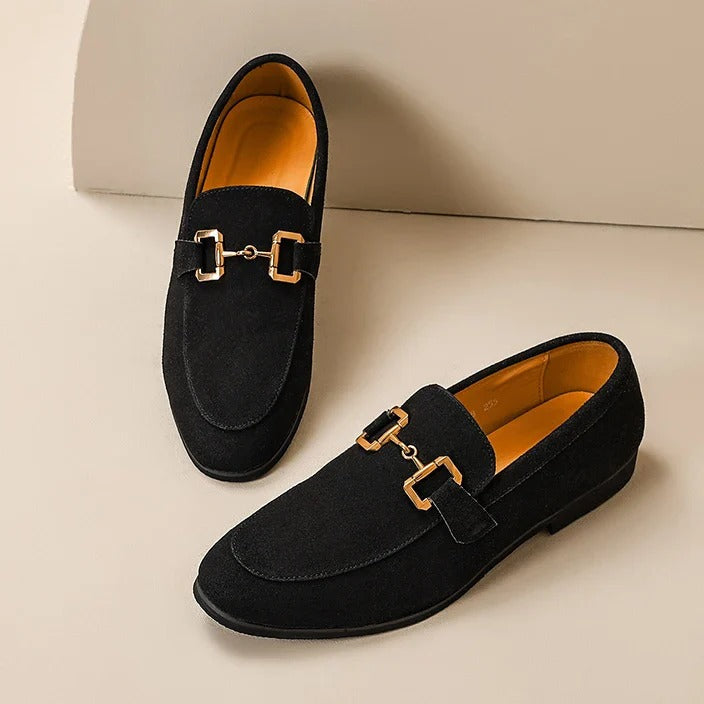 Mocassins homme semelle intérieure rembourrée, beige ou noir, noir