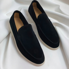 Mocassins homme à enfiler, semelle intérieure matelassée, noir