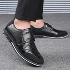 Mocassins homme en cuir, semelle caoutchouc, du 38 au 47