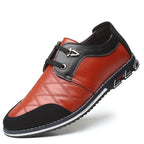 Mocassins homme en cuir, semelle caoutchouc, du 38 au 47, bleu