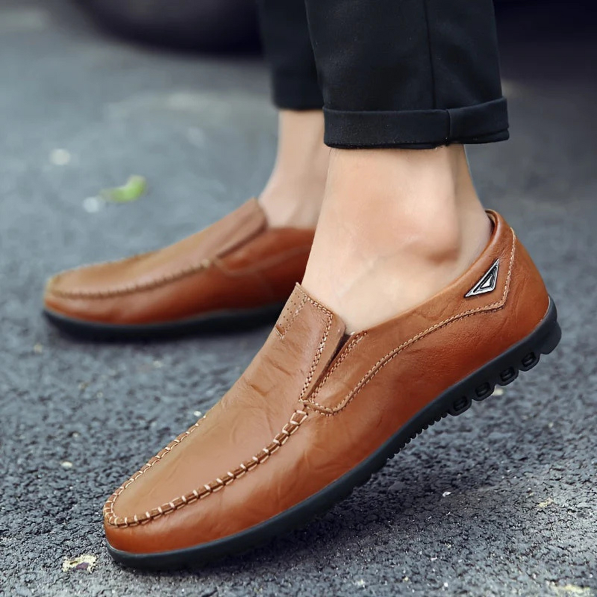Mocassins homme sans lacets, semelle légère, du 38 au 46