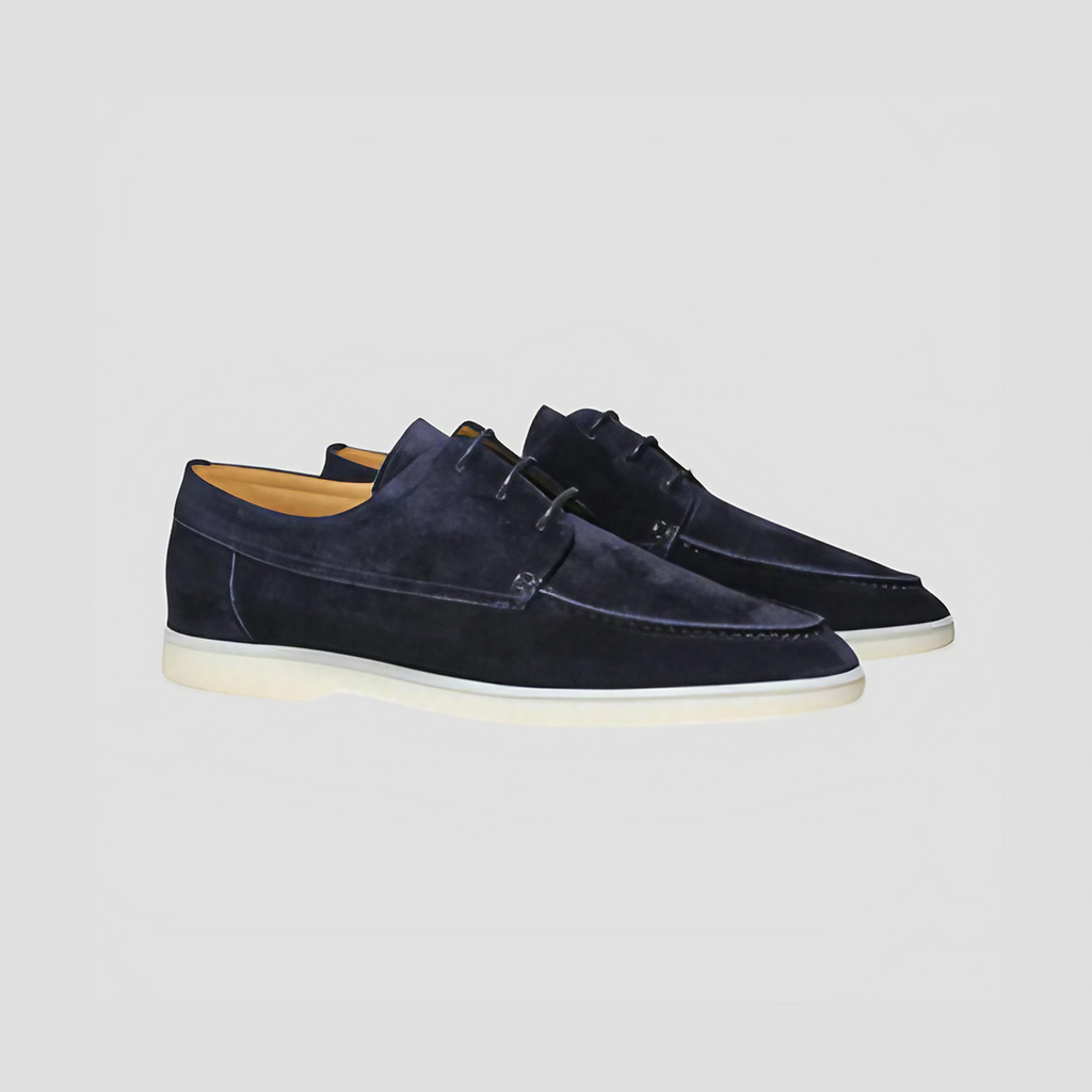Mocassins homme à lacets, semelle à picots antidérapante