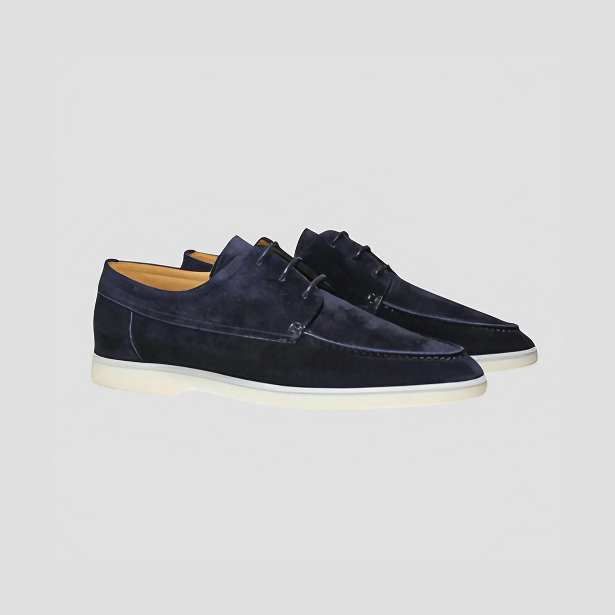 Mocassins homme à lacets, semelle à picots antidérapante