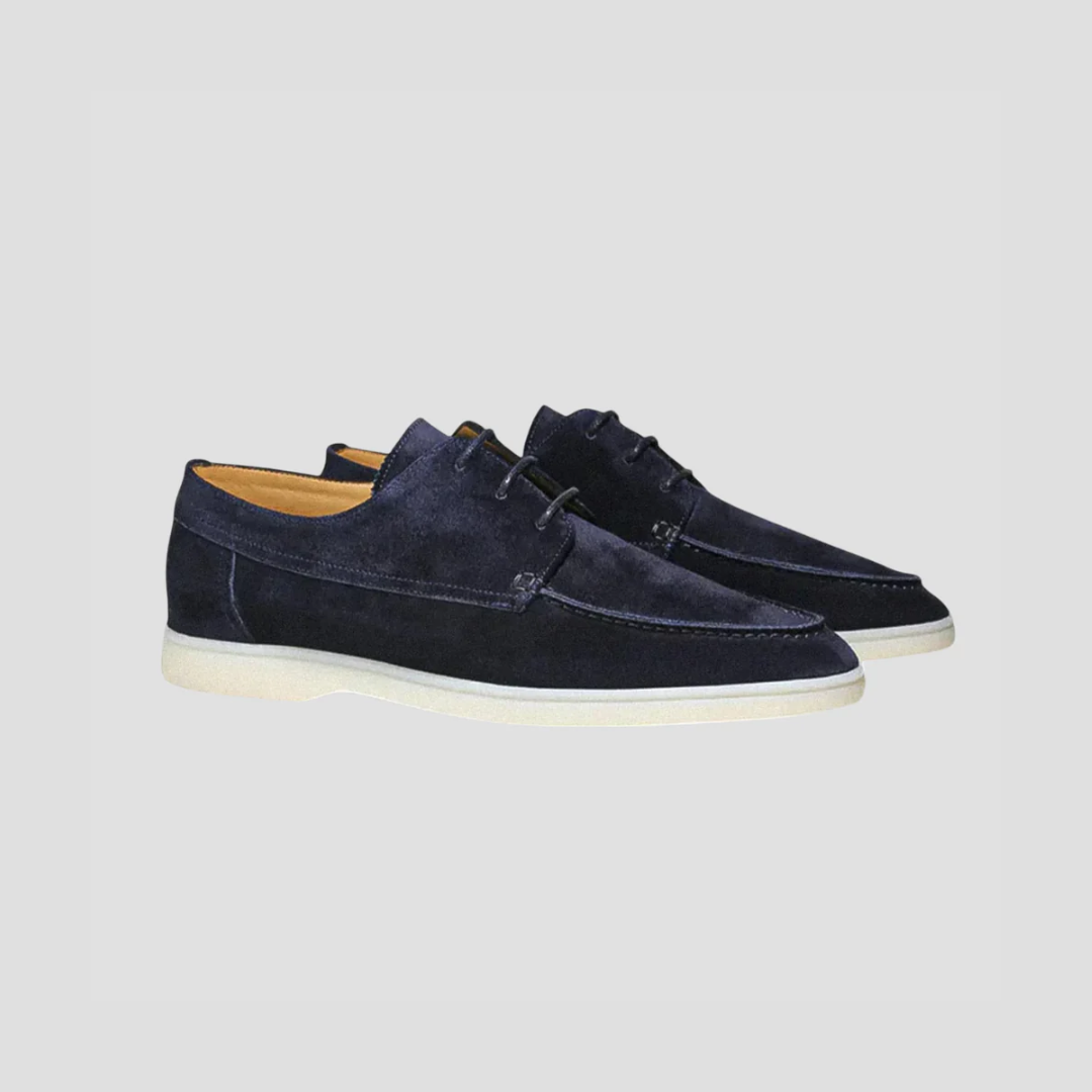 Mocassins homme à lacets, semelle à picots antidérapante