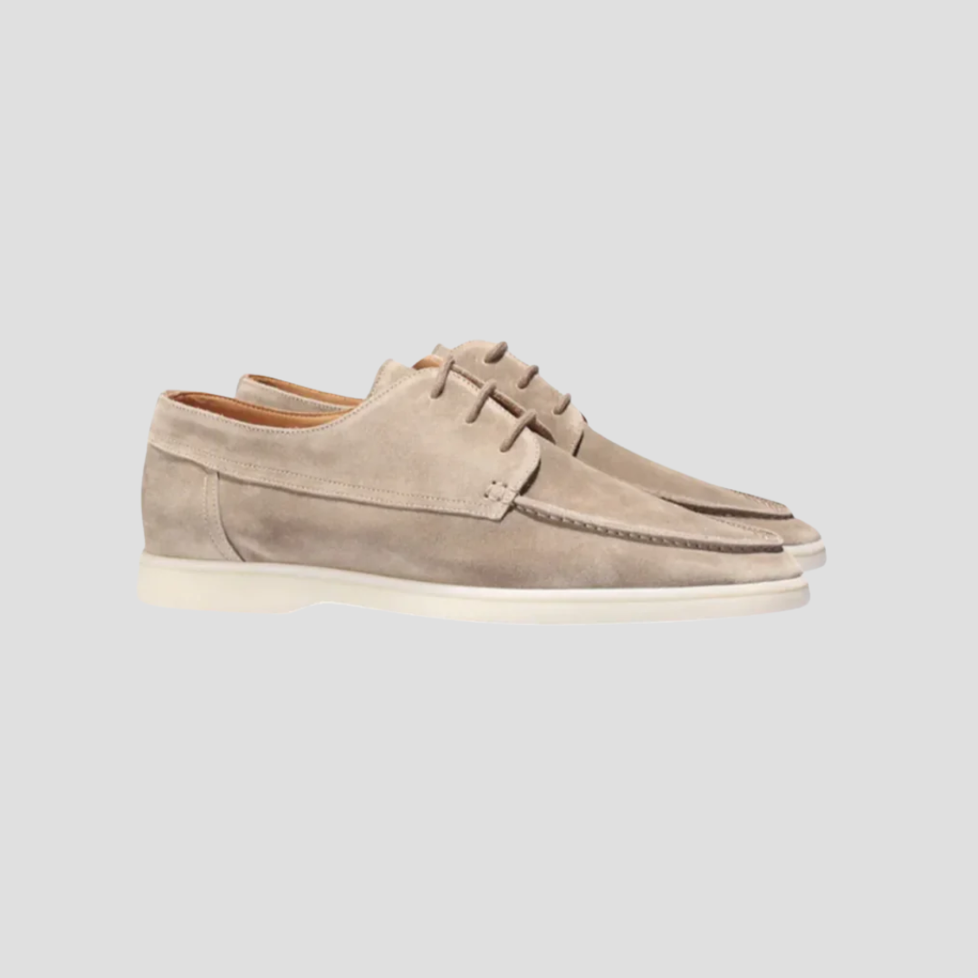 Mocassins homme à lacets, semelle à picots antidérapante