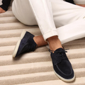 Chaussures homme à lacets style mocassin, noir ou beige, noir
