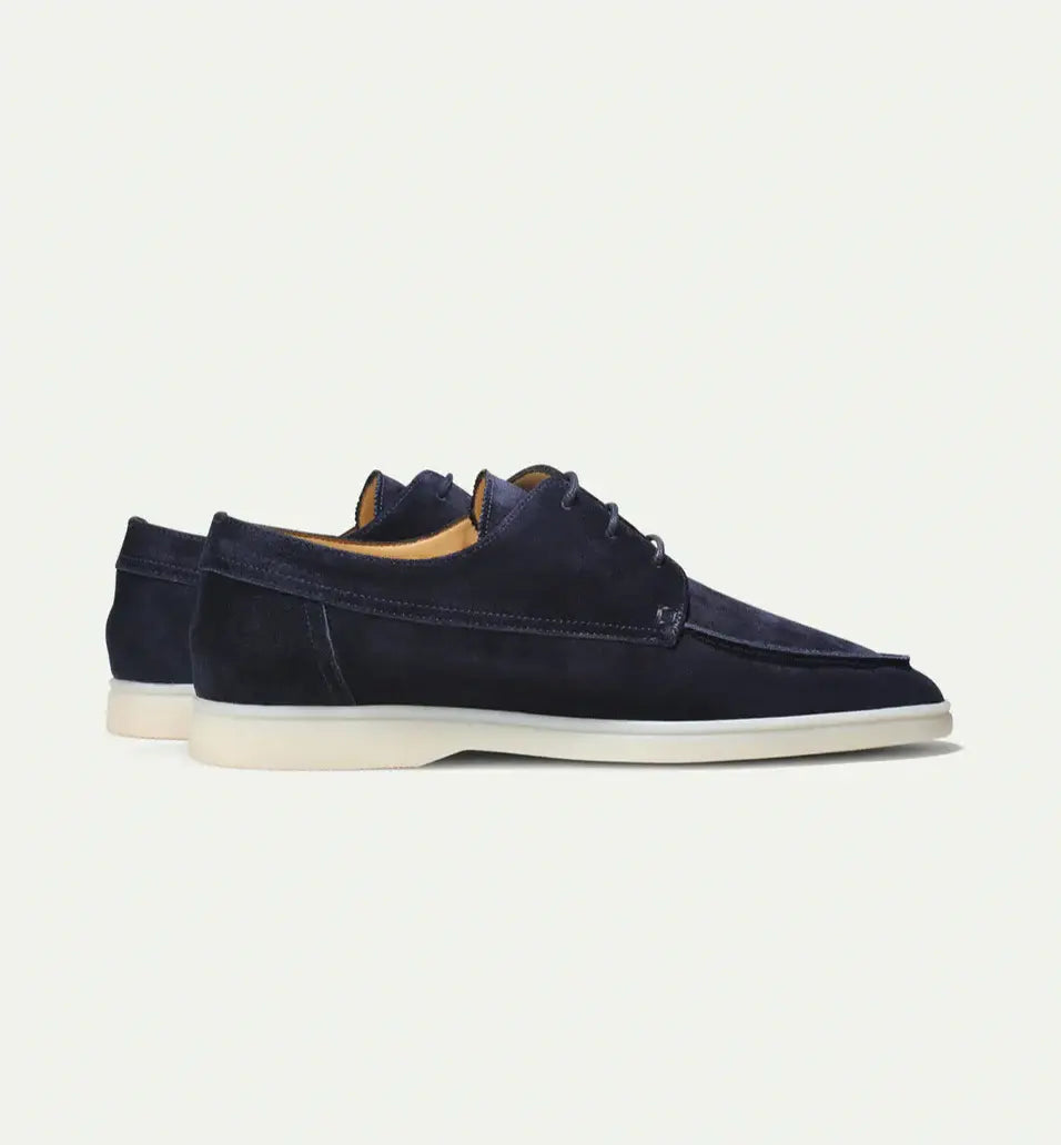 Chaussures homme à lacets style mocassin, noir ou beige