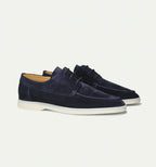 Chaussures homme à lacets style mocassin, noir ou beige
