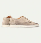 Chaussures homme à lacets style mocassin, noir ou beige