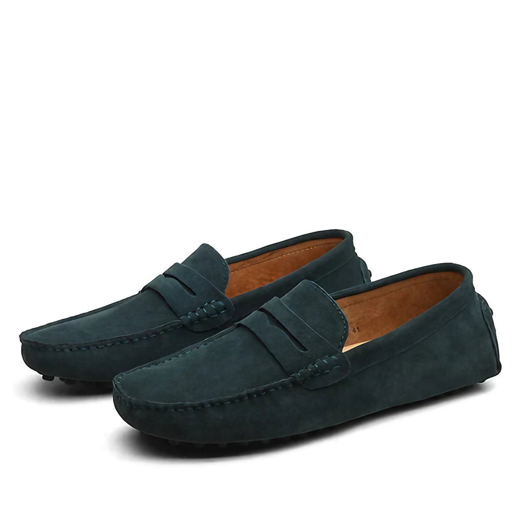 Mocassins homme style italien, semelle souple, du 38 au 47, vert foncé