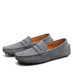 Mocassins homme style italien, semelle souple, du 38 au 47, gris