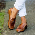 Mocassins orthopédiques à enfiler, sans lacets, du 36 au 43, marron