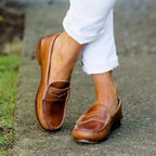 Mocassins orthopédiques à enfiler, sans lacets, du 36 au 43, marron