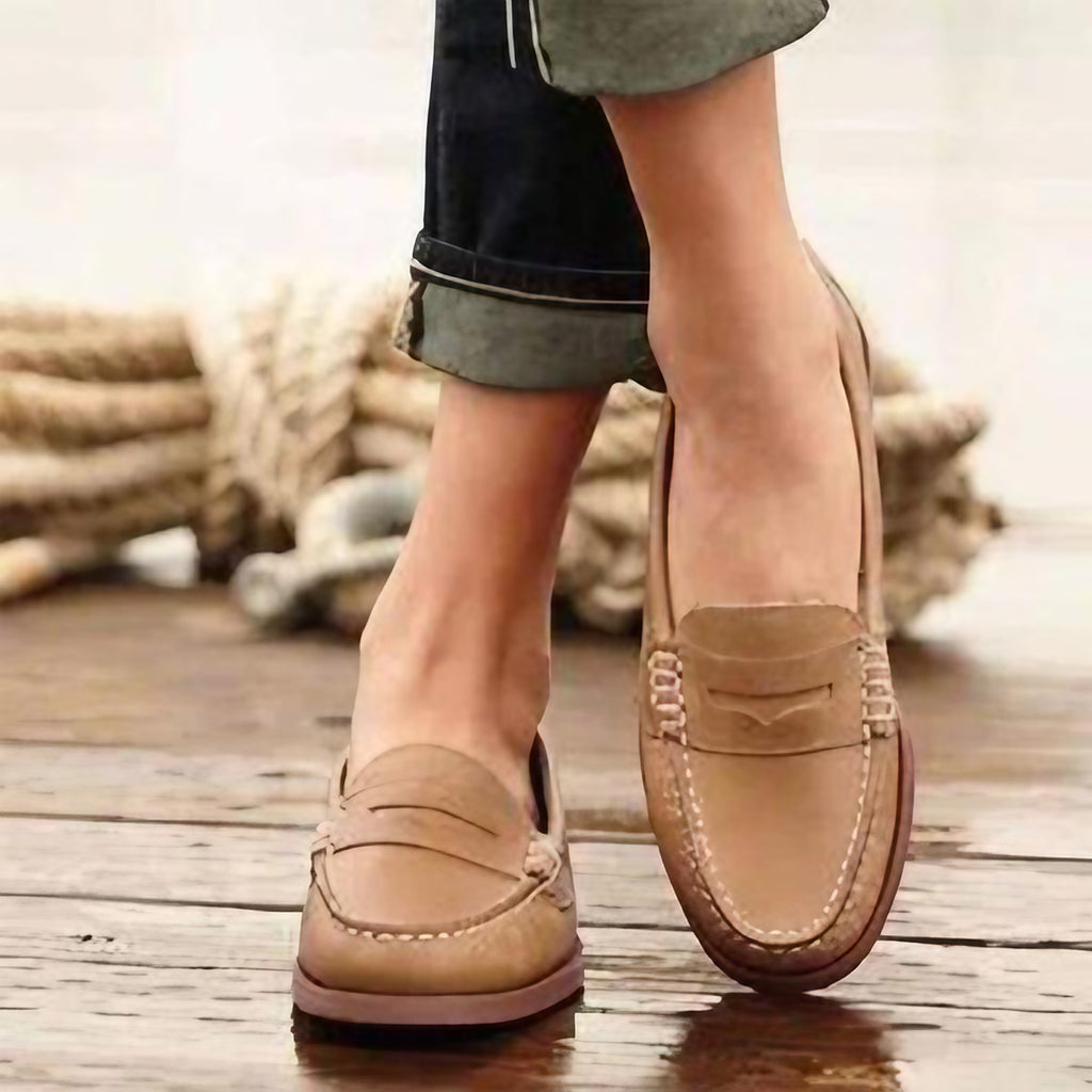 Mocassins orthopédiques à enfiler, sans lacets, du 36 au 43, kaki