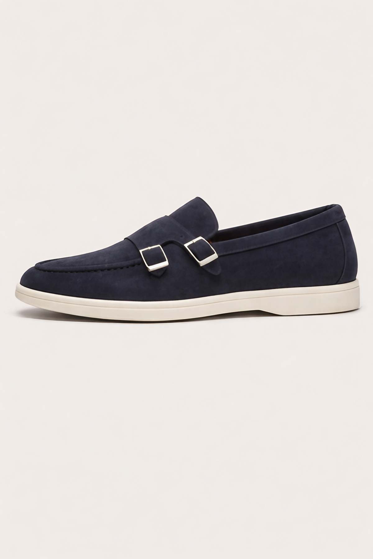 Mocassins homme à double boucle latérale, bout pointu