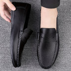 Mocassins homme à enfiler sans lacets, blanc ou noir, du 38 au 46