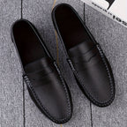 Mocassins homme à enfiler sans lacets, blanc ou noir, du 38 au 46
