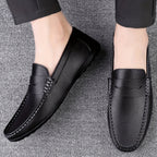 Mocassins homme à enfiler sans lacets, blanc ou noir, du 38 au 46