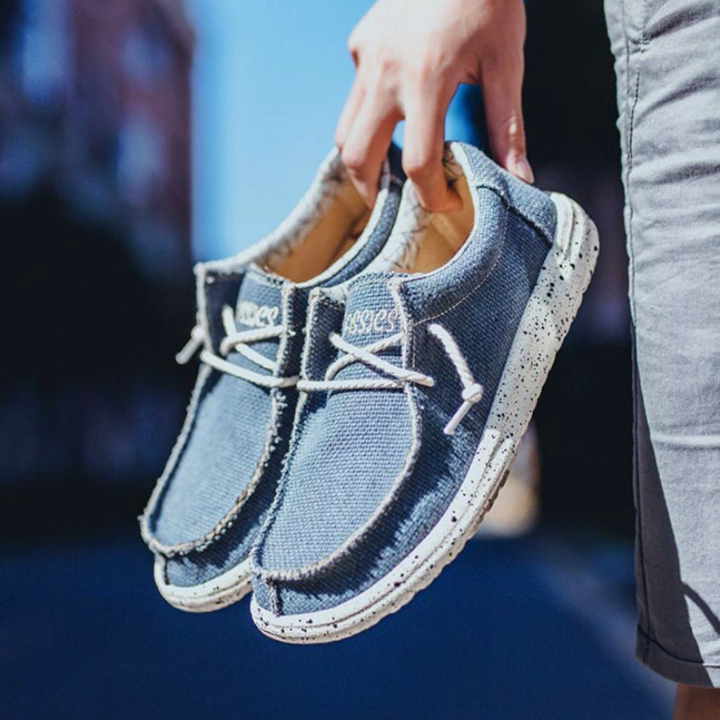 Mocassins homme légers et décontractés, quatre coloris, bleu