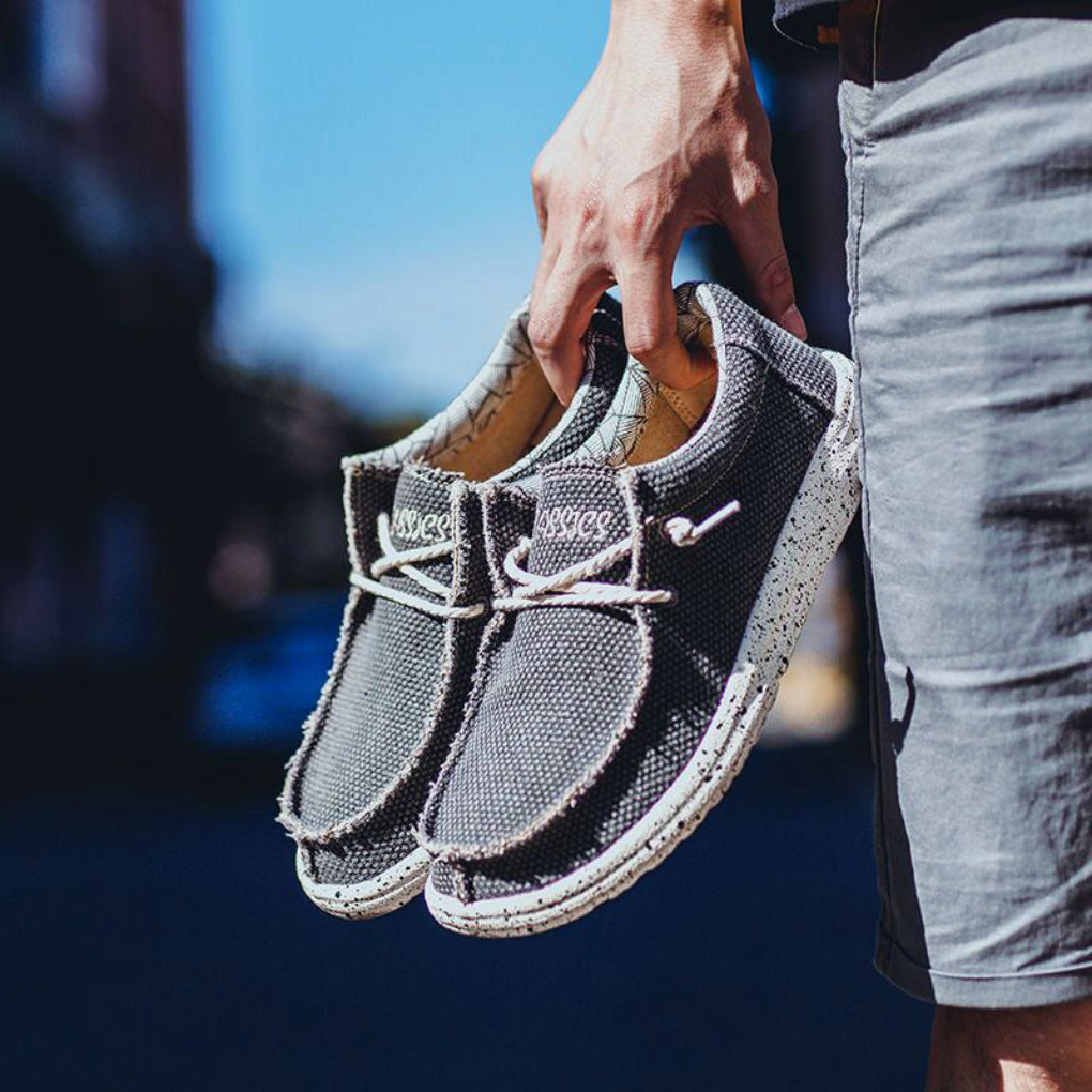 Mocassins homme légers et décontractés, quatre coloris, gris
