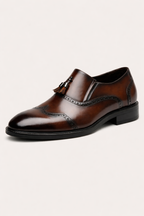Mocassins homme à glands, sans lacets, coupe basse
